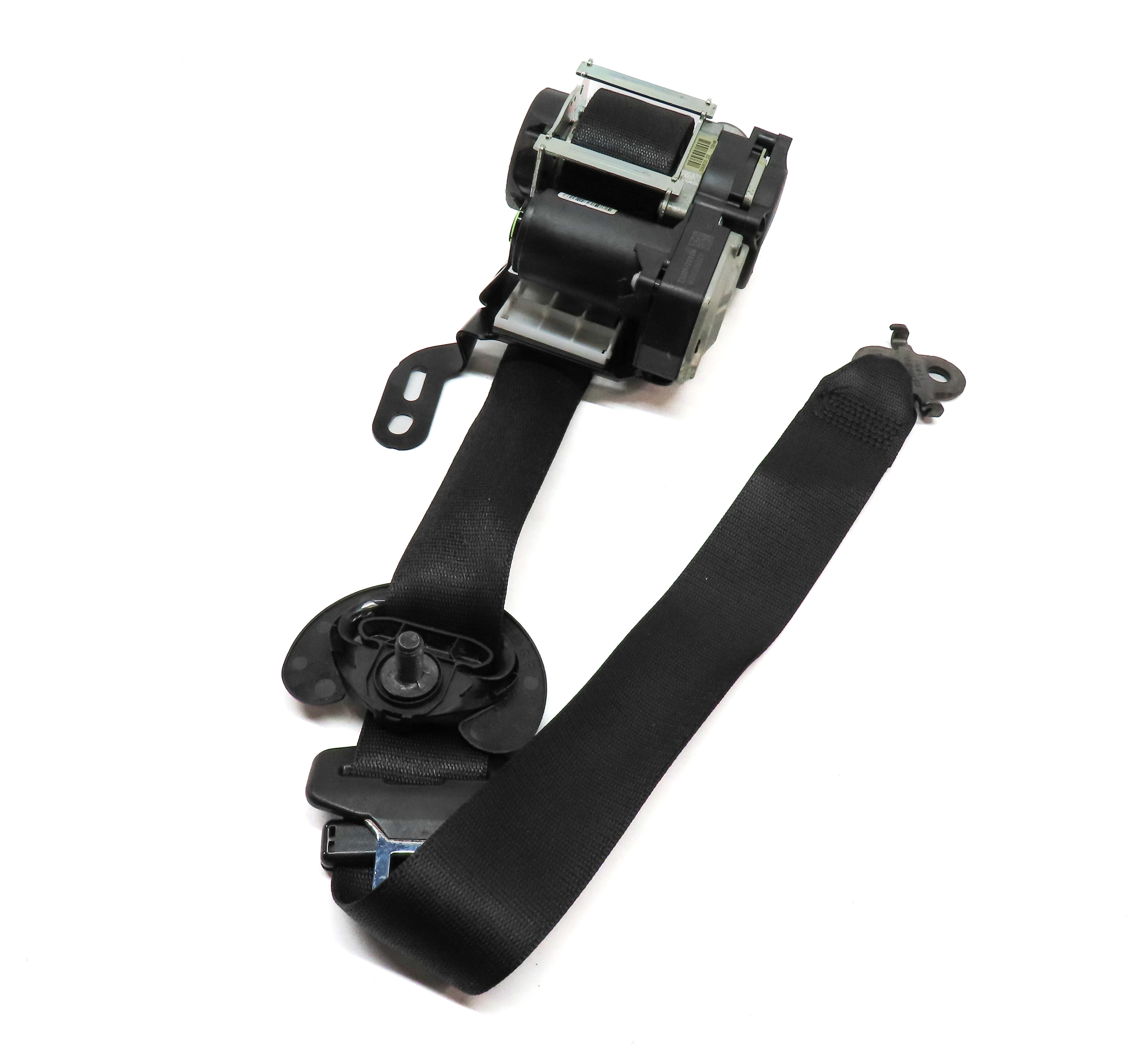 13-15 BMW 740i 750i 760i (F01 F02 F04) LEFT DRIVER SEATBELT RETRACTOR (BLACK) — exact item pictured